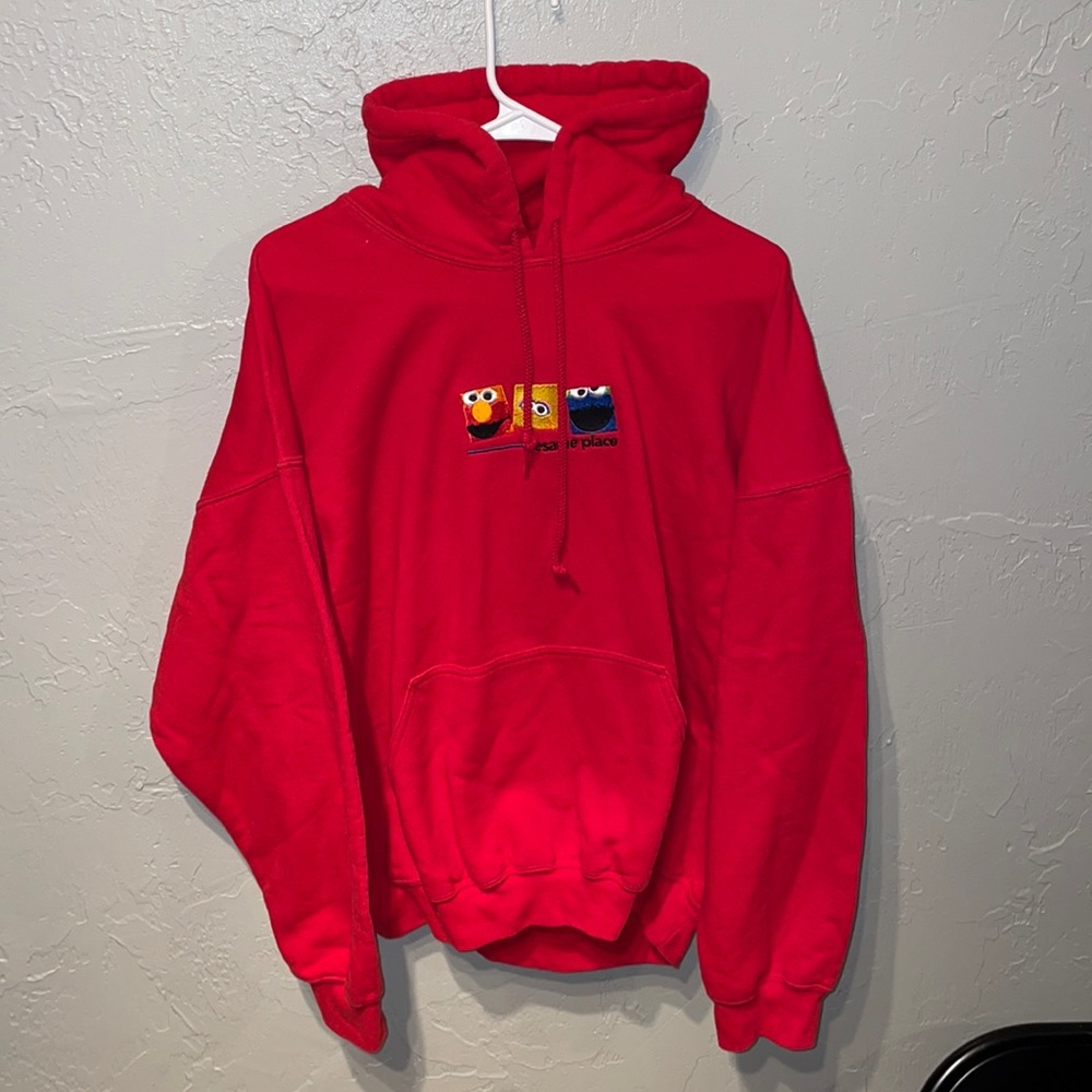 Vintage Sesame Street “sesame place” Elmo cookie big bird hoodie